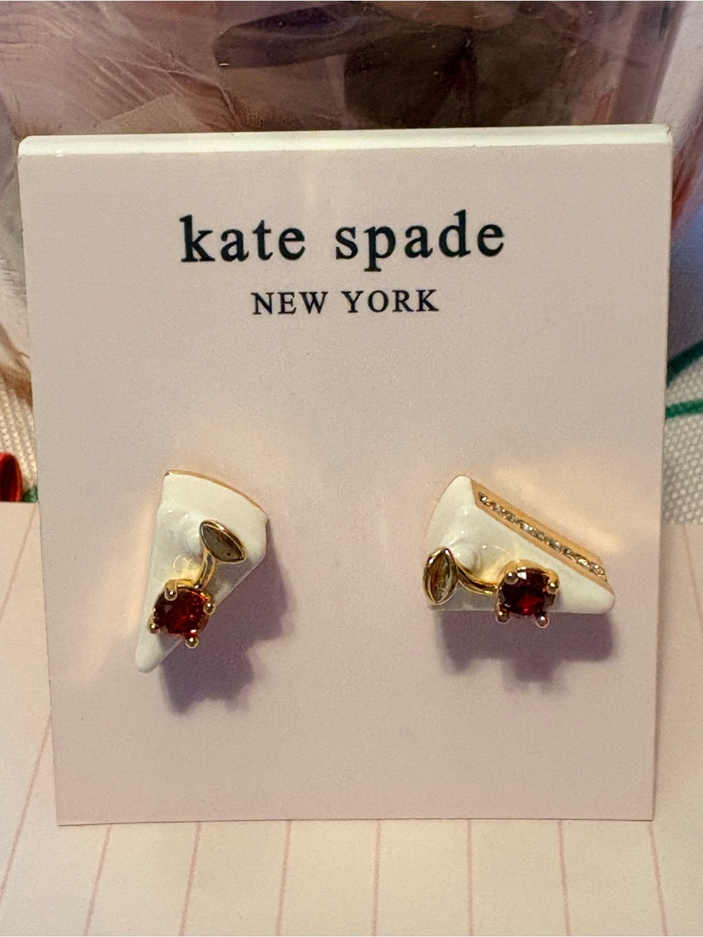 Kate Spade Pastry Shop Cake Stud Earrings Novelty NEW